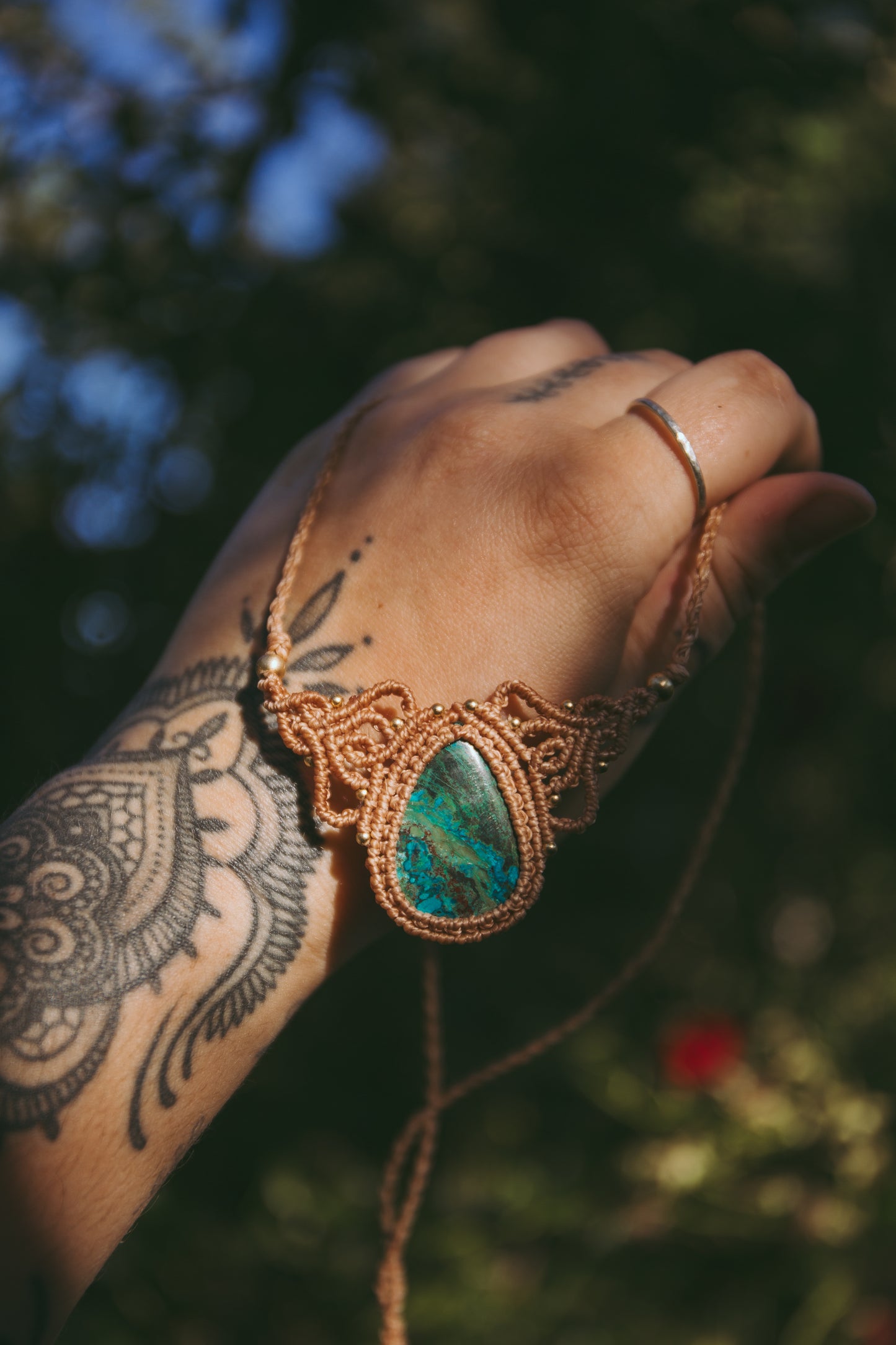 Chrysocolla adornment