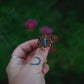 Blue kyanite macrame ring