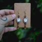 Aquamarine cowrie earrings