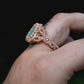 Kingman Turquoise macrame ring