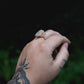 Kingman Turquoise macrame ring