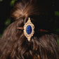 Lapis Lazuli macrame hair pin