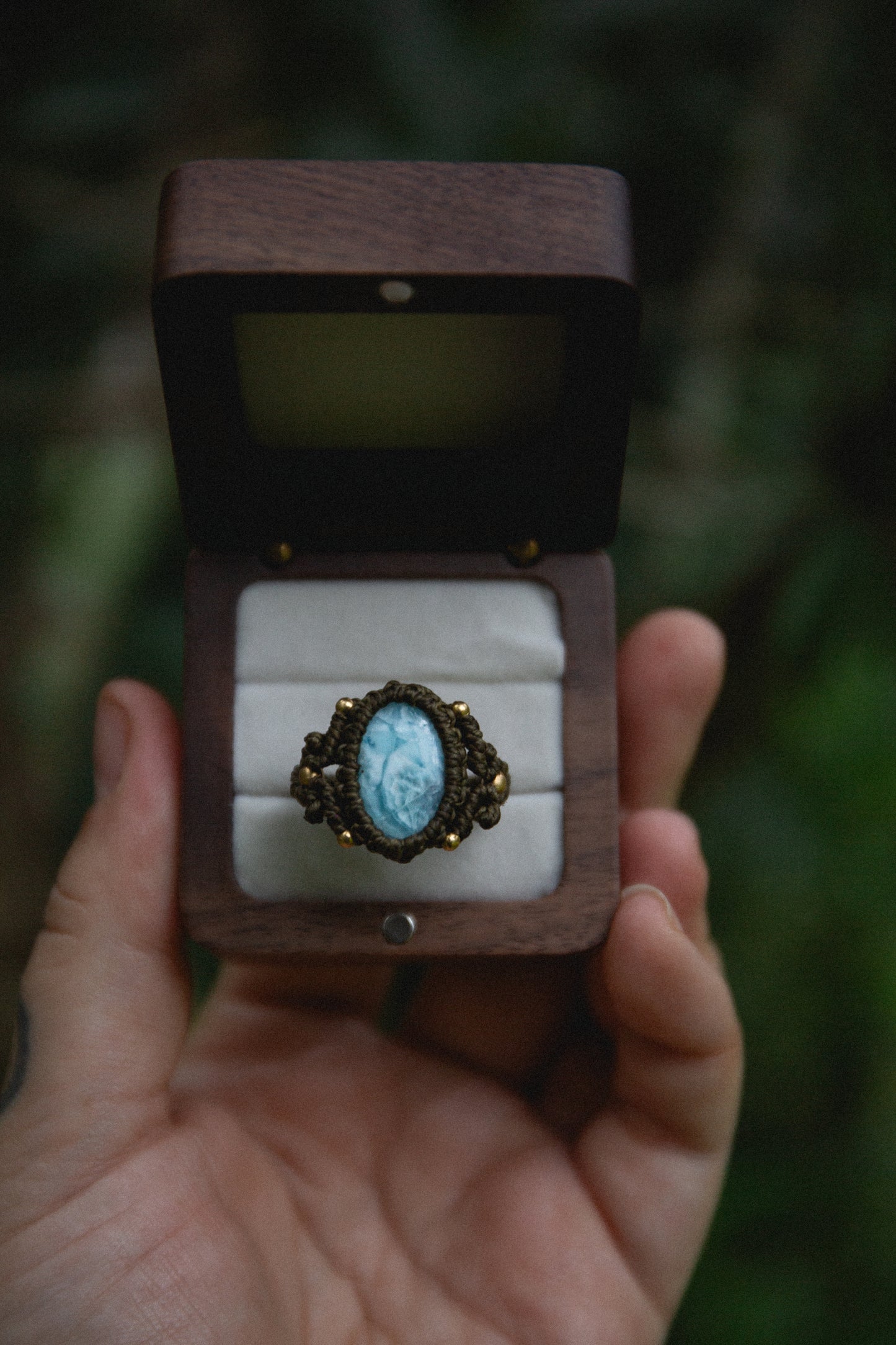 Wooden ring box