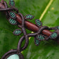 Chrysoprase leaf and vine adornment