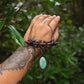 Chrysoprase leaf and vine adornment