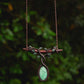 Chrysoprase leaf and vine adornment